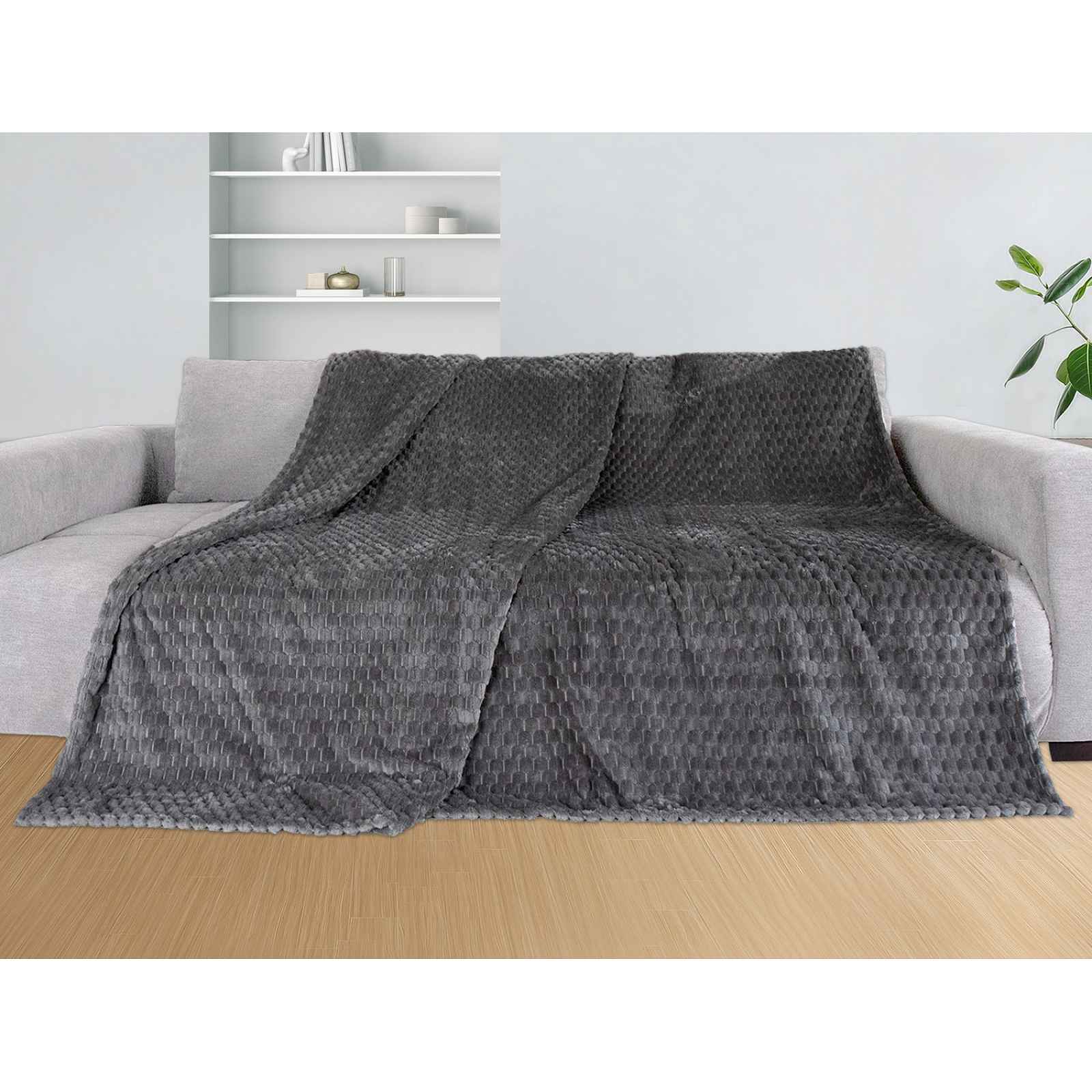 Deka Cashmere touch Big Dots 150x200 cm, antracit