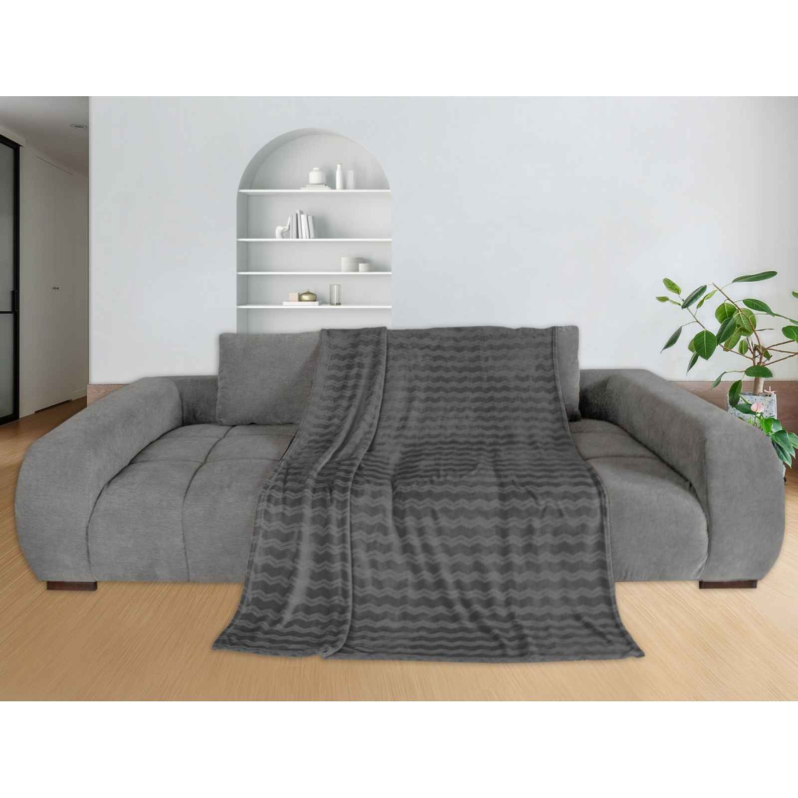 Deka Cashmere touch Nele 150x200 cm, šedá