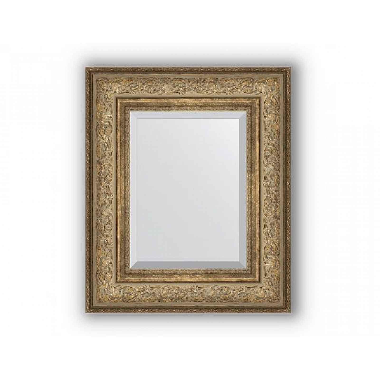 Zrcadlo s fazetou v rámu, ornament antický bronz 109 mm BY 3451 70x100 cm