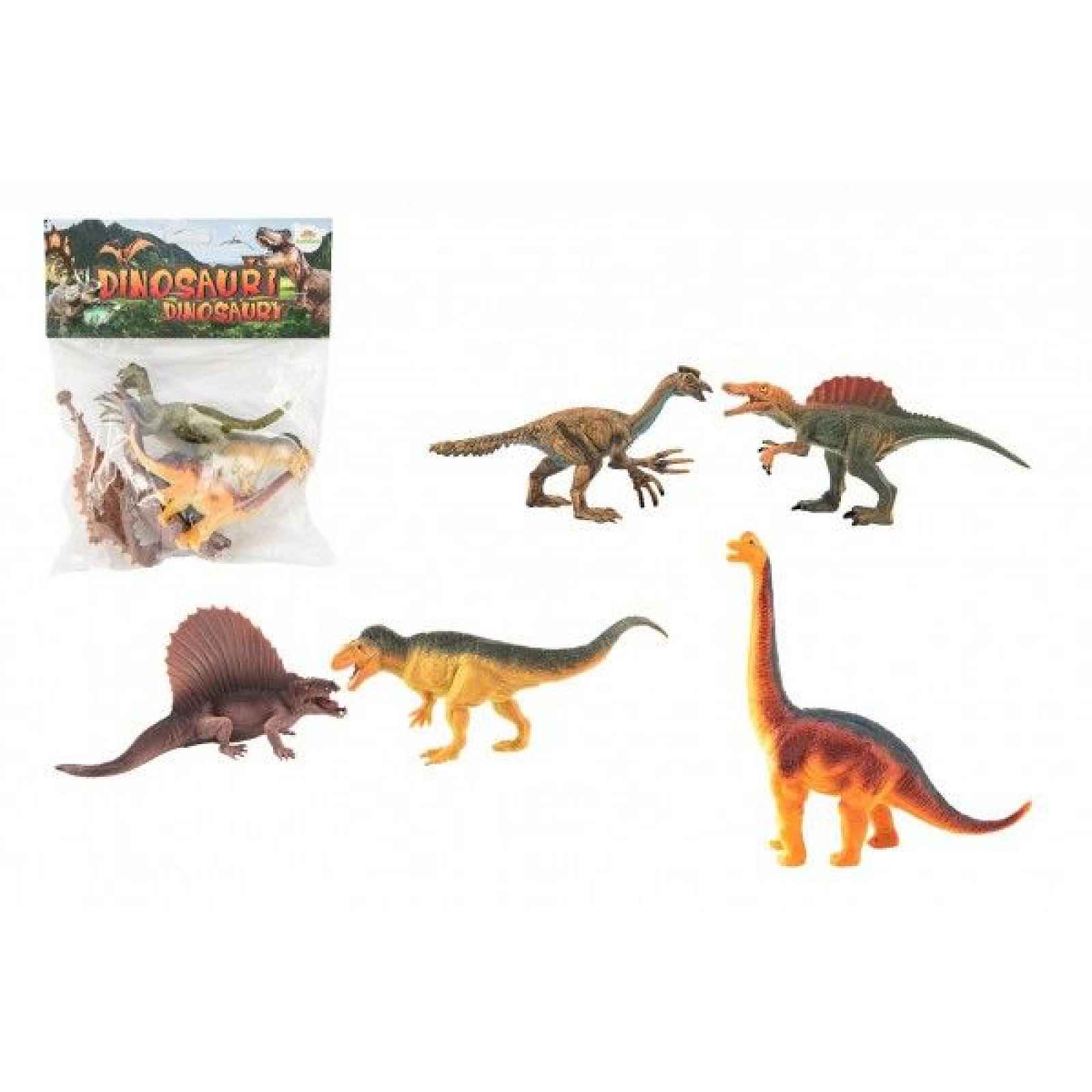 Dinosaurus plast 16 až 18 cm 5 ks v sáčku