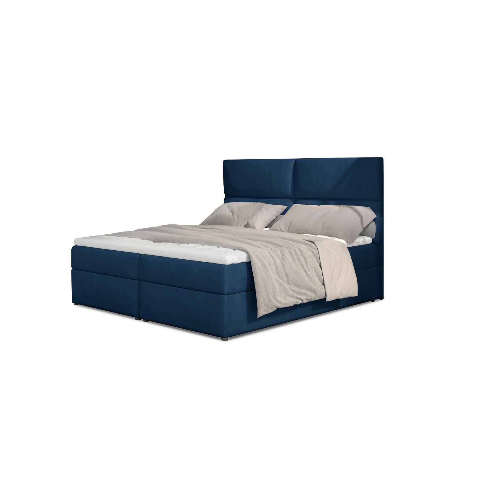 Boxspring PILANSI 10 140x200, modrá látka