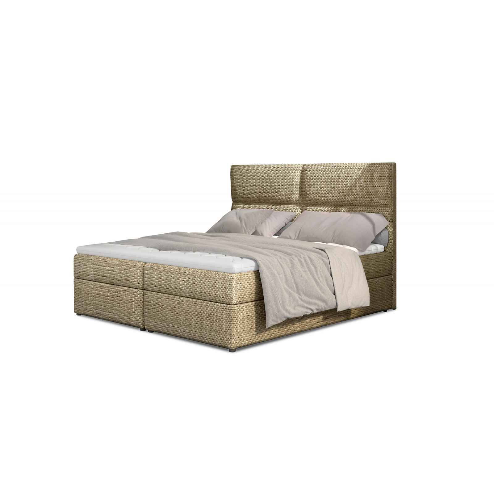 Boxspring PILANSI 02 140x200, hnědá látka