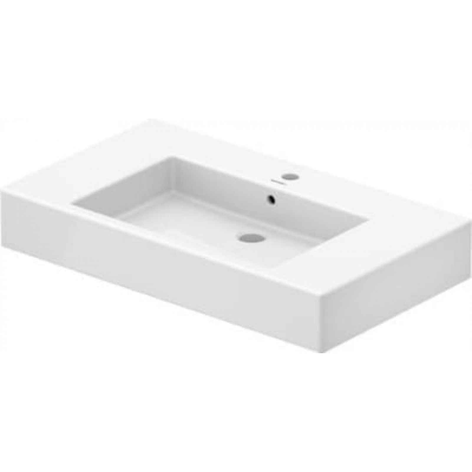 Duravit Umyvadlo 850x490 mm, s přepadem, bez otvoru pro baterii, bílá 0329850060