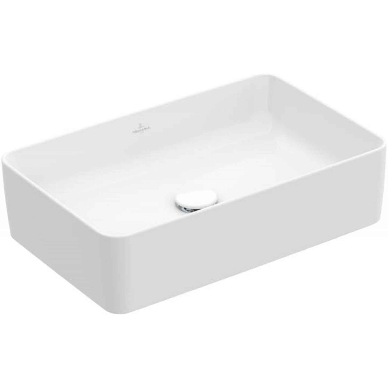 Umyvadlo na desku Villeroy & Boch Collaro 56x36 cm alpská bílá bez otvoru na baterii 4A2056R1