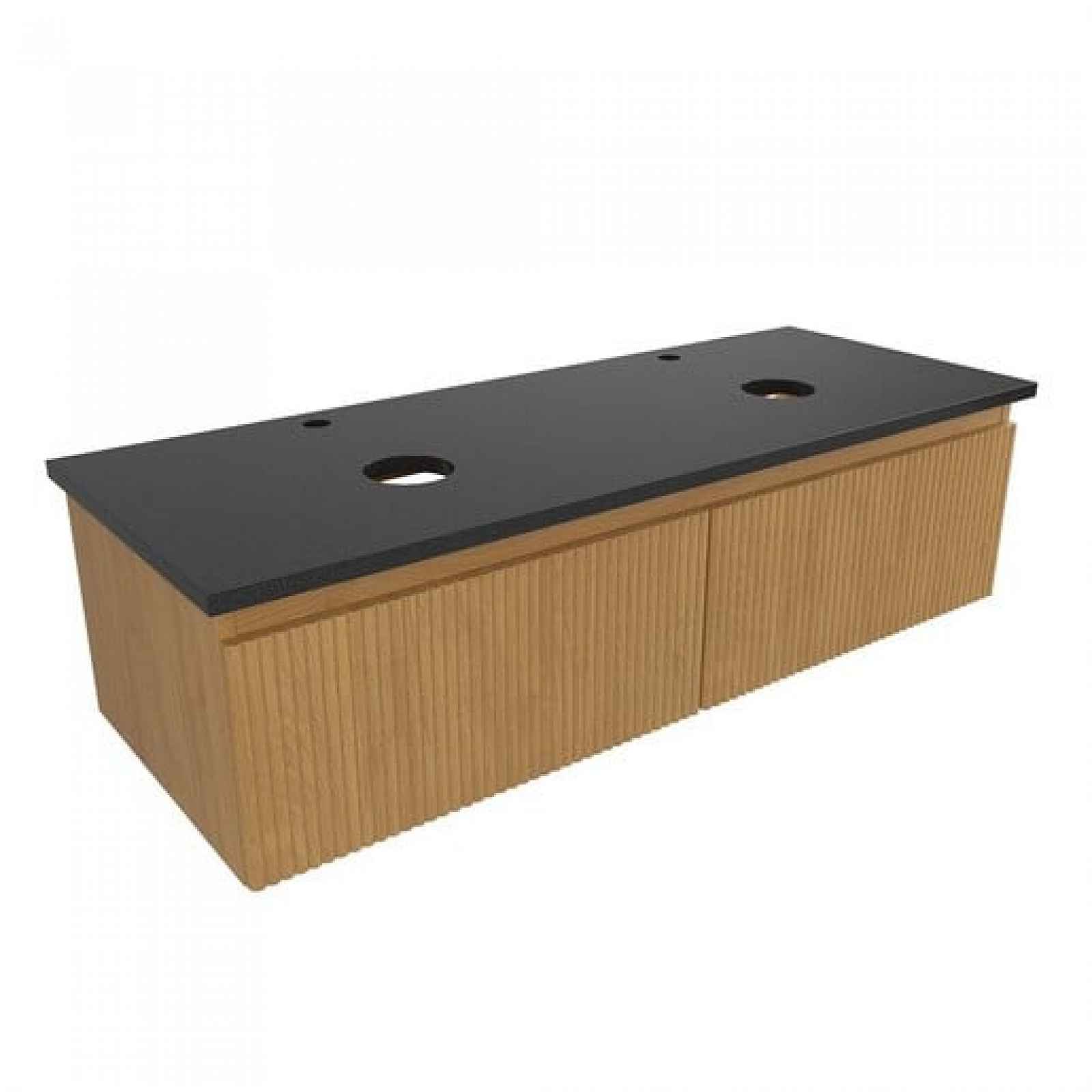 Koupelnová skříňka s krycí deskou SAT Evolution 118x30x44,5 cm dub medový mat SATEVO120DMZ