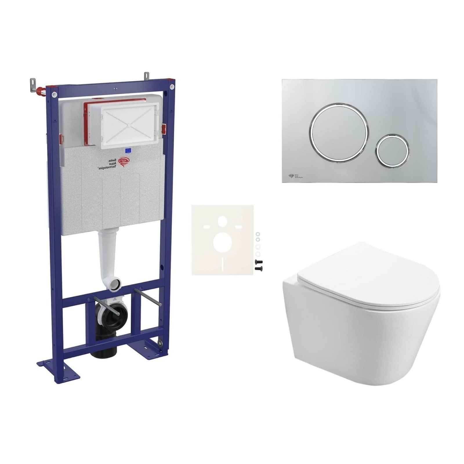 Závěsný wc set do lehkých stěn / předstěnová Swiss Aqua Technologies Infinitio SIKOSSIN71