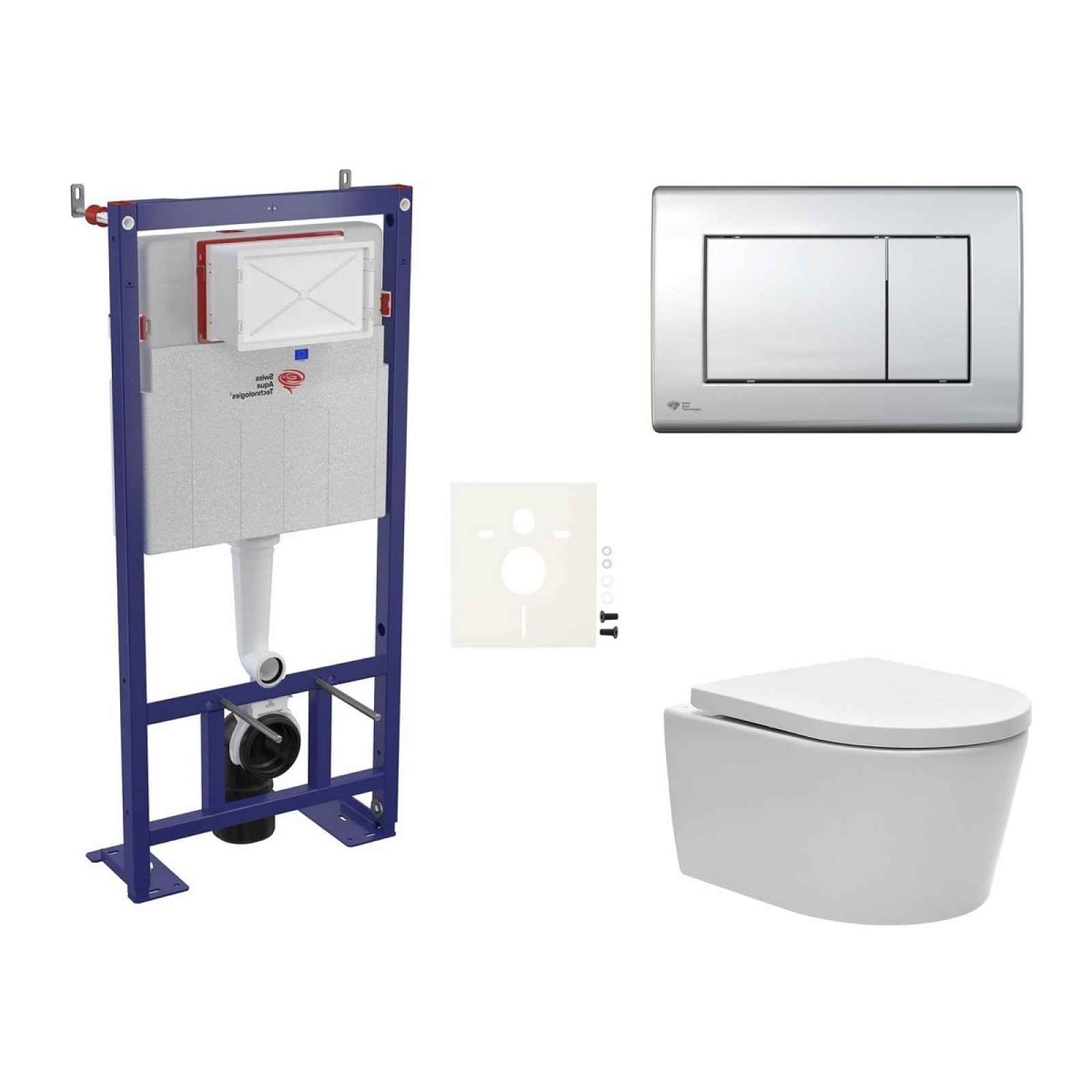 Závěsný wc set do lehkých stěn / předstěnová Swiss Aqua Technologies Brevis SIKOSSBR21