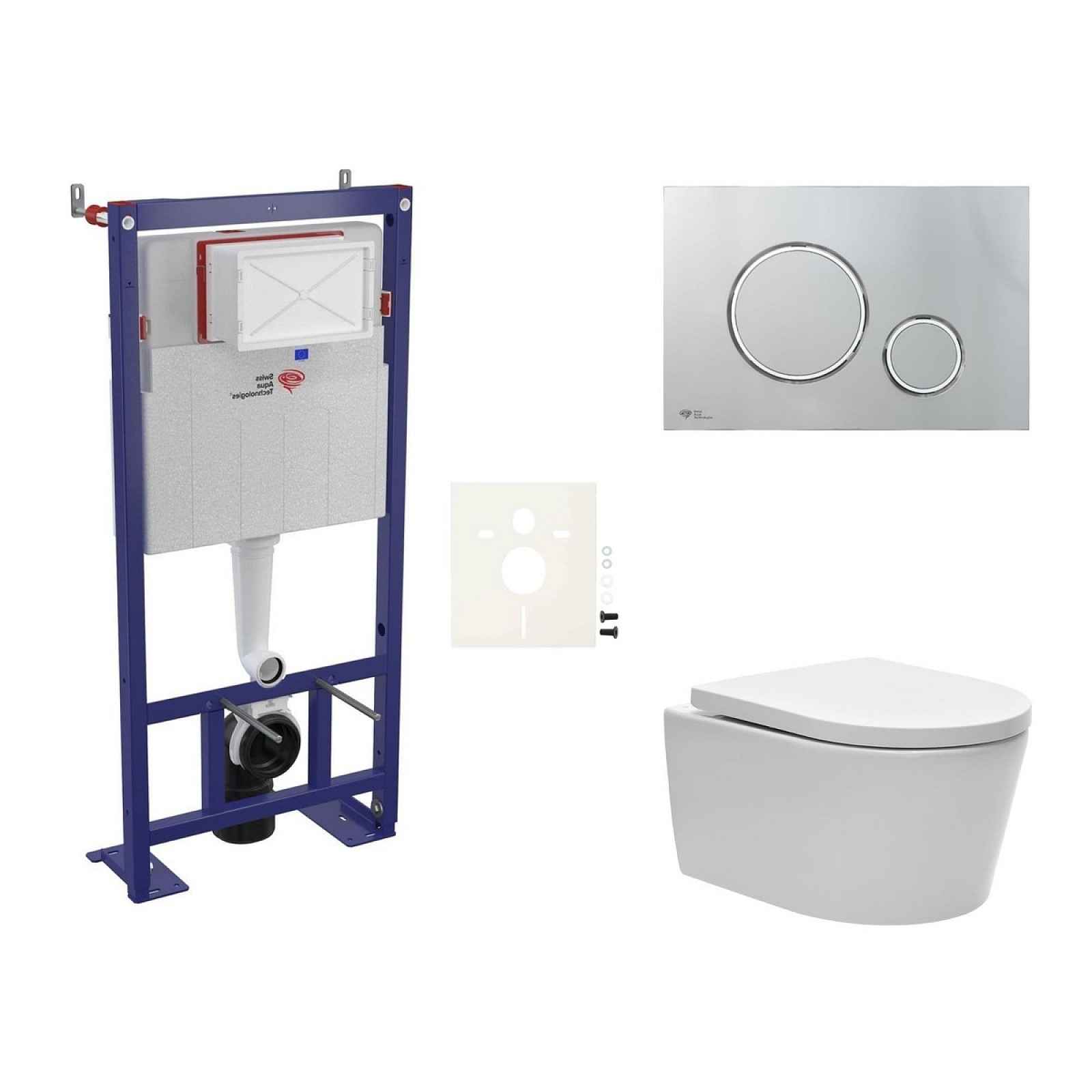 Závěsný wc set do lehkých stěn / předstěnová Swiss Aqua Technologies Brevis SIKOSSBR71