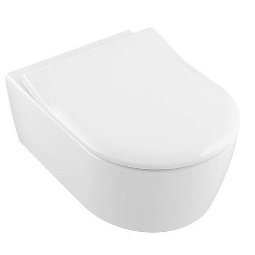 Wc s prkénkem softclose závěsné Villeroy & Boch Avento zadní odpad GLACERAAVWC005