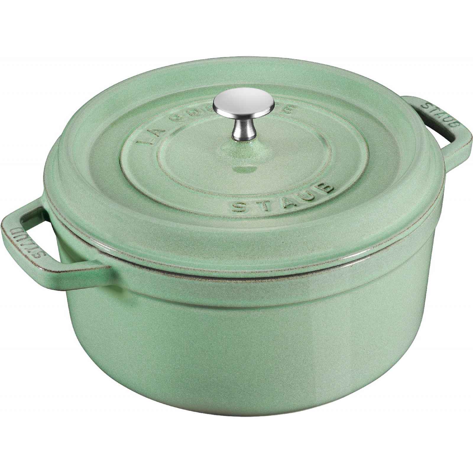 Staub Litinový hrnec s poklicí Cocotte, šalvějová, 22 cm / 2,6 l 11022115