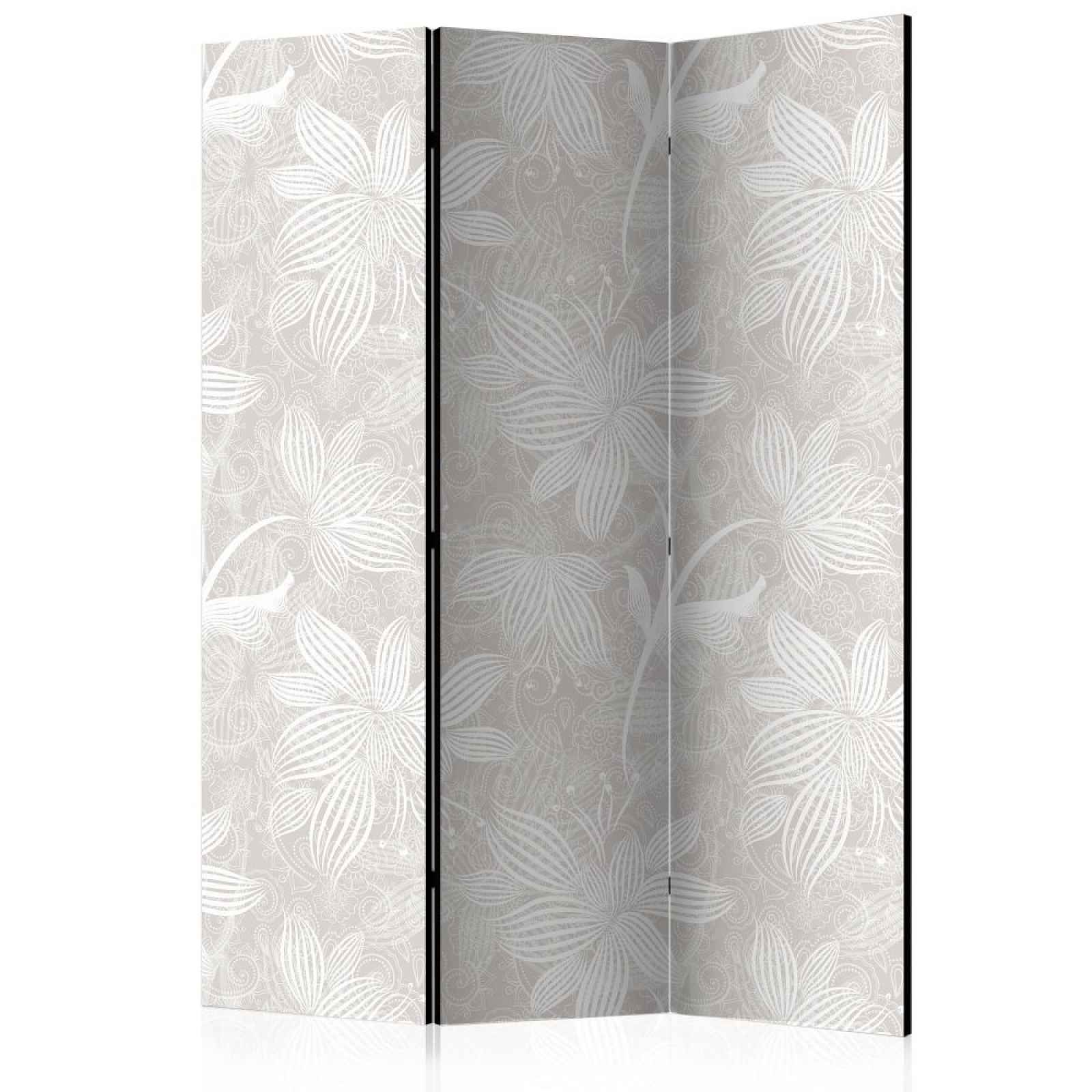 Paraván Floral Elements Dekorhome 135x172 cm (3-dílný)