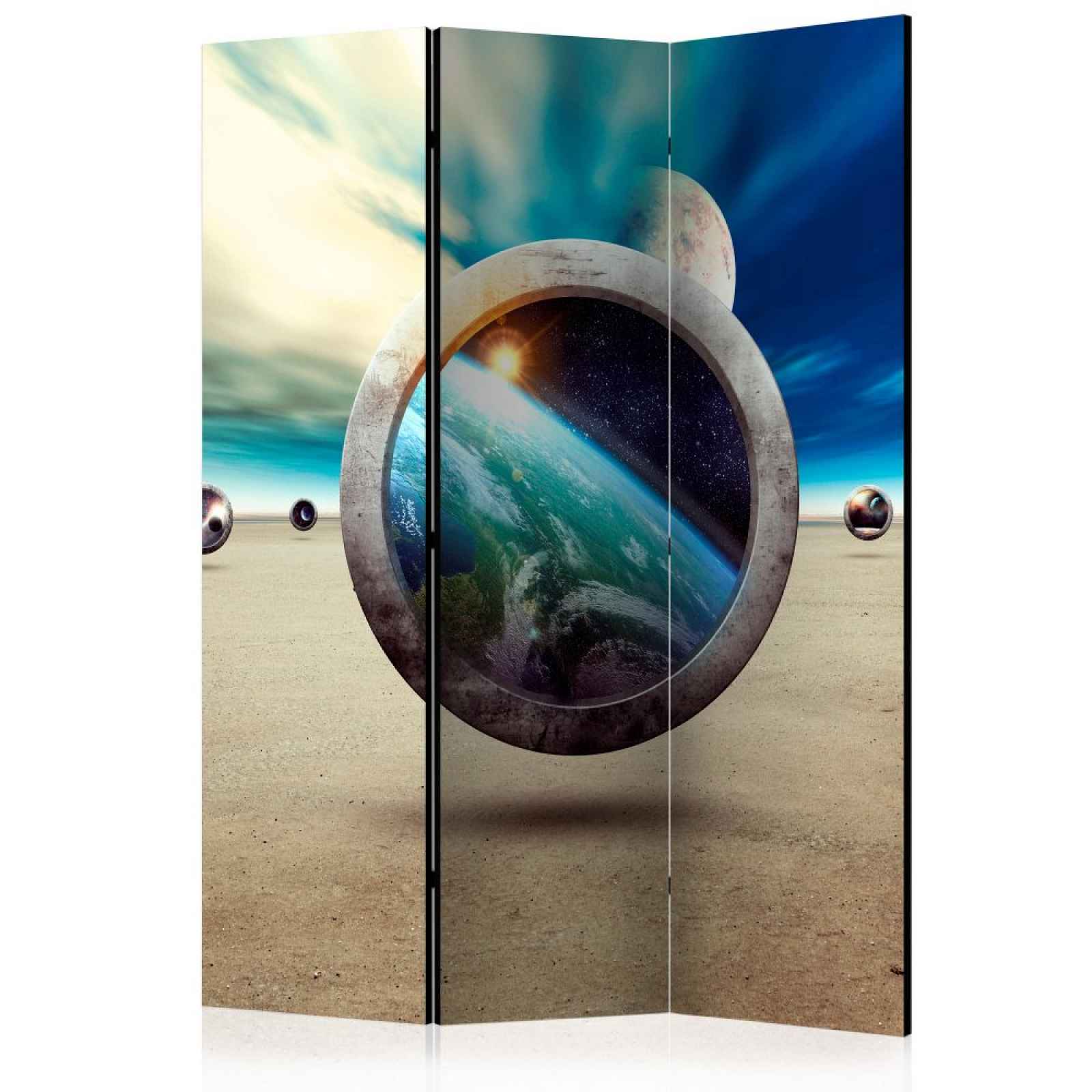 Paraván Planet Walk Dekorhome 135x172 cm (3-dílný)