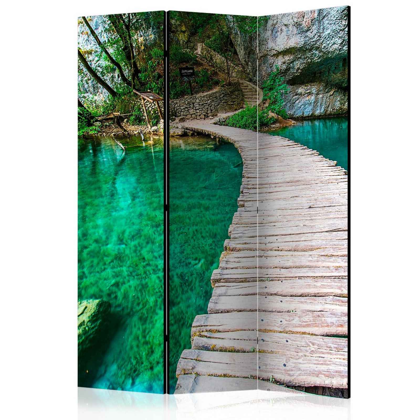 Paraván Plitvice Lakes National Park Croatia Dekorhome 135x172 cm (3-dílný)