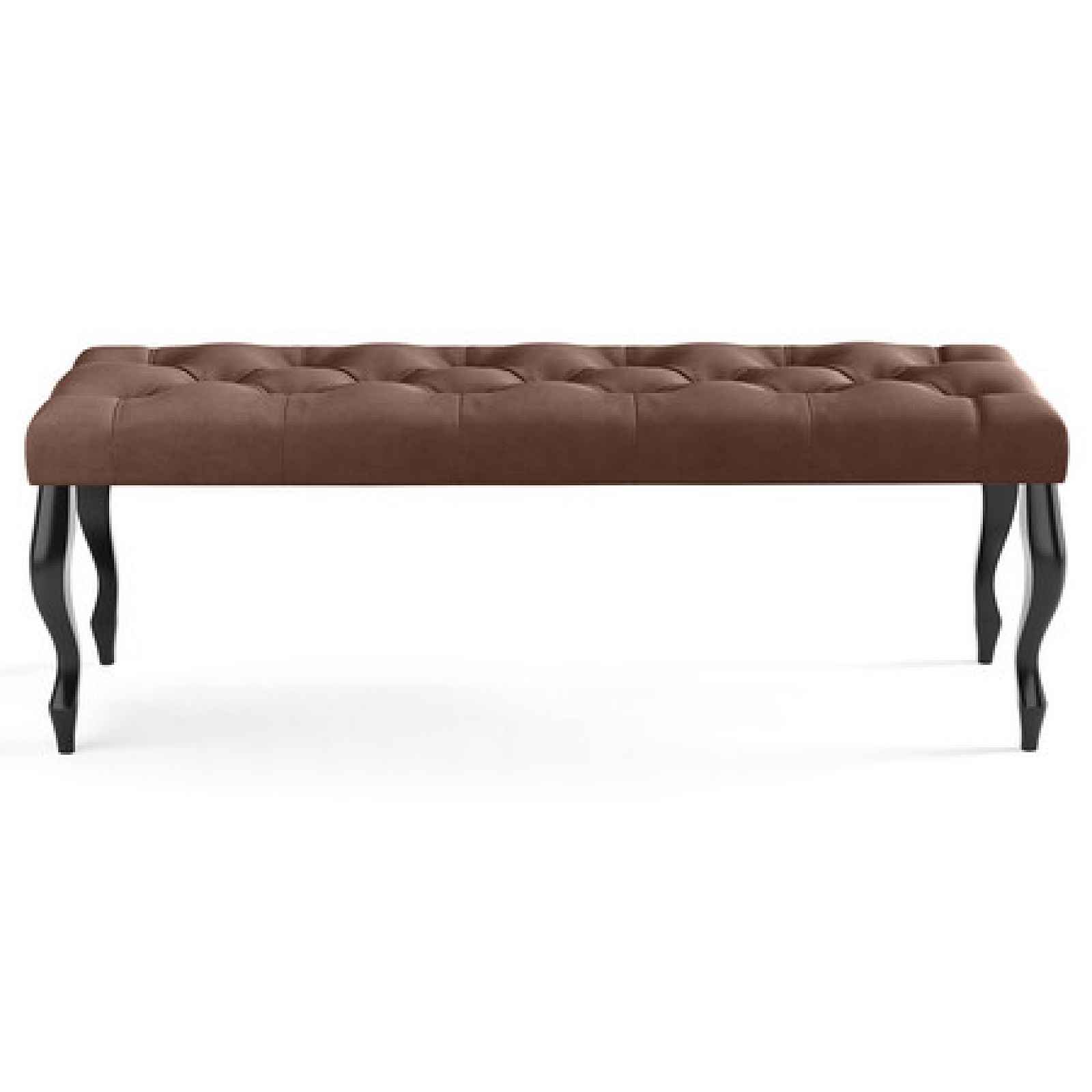 Lavice CHESTERFIELD 120x40 cm Tmavě hnědá