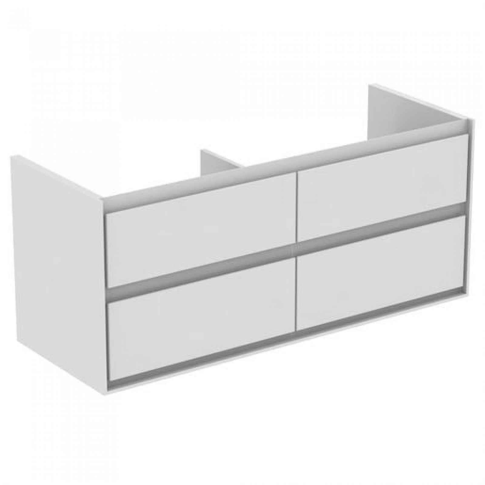 Koupelnová skříňka pod umyvadlo Ideal Standard Connect Air 120x44x51,7 cm světle šedá lesk/bílá mat E0822EQ