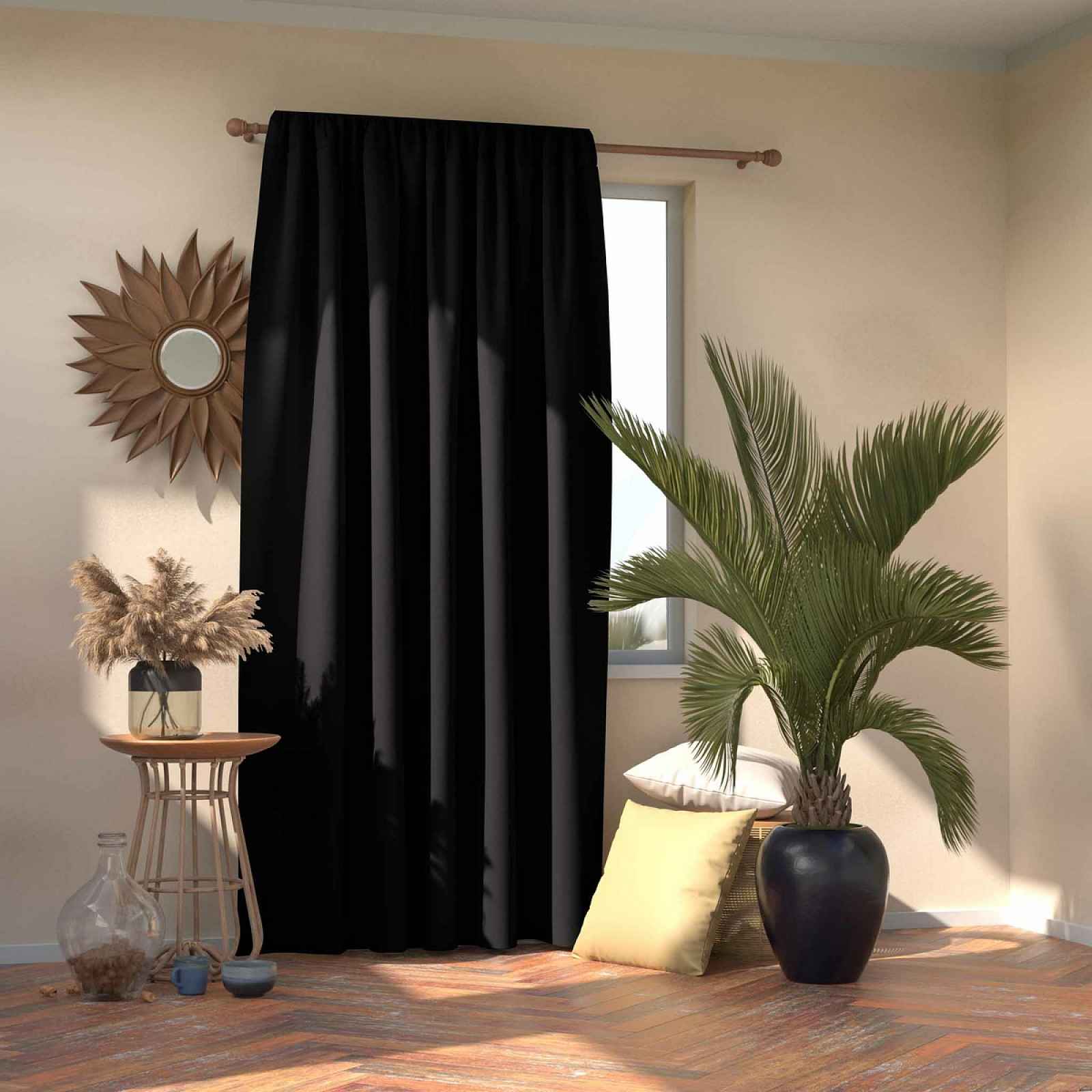 Závěs AmeliaHome Blackout Oxford Pleat,140x245 cm, 1 ks