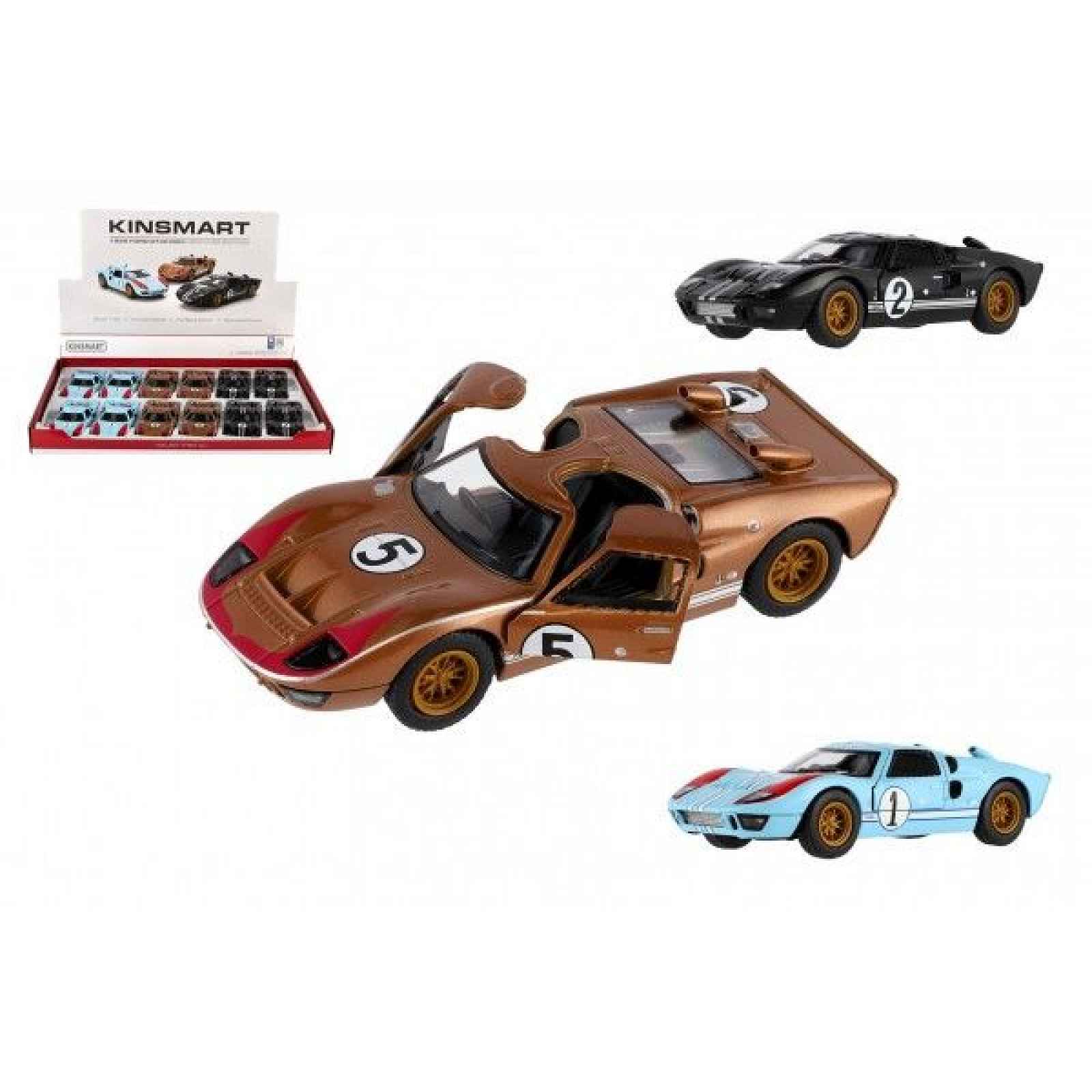 Auto Kinsmart 1966 Ford GT40, 13 cm, kov/plast