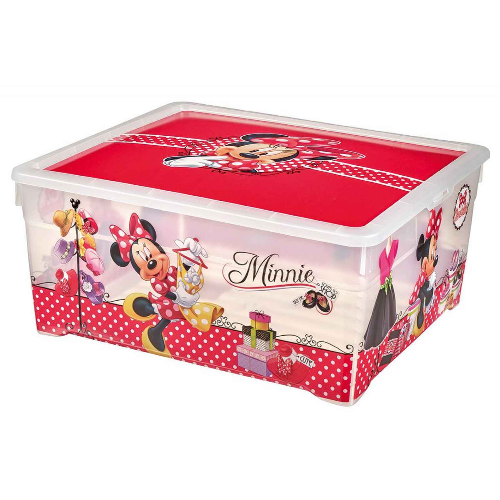 CURVER Plastový box s víkem TEXTILE 18,5 l - Minnie