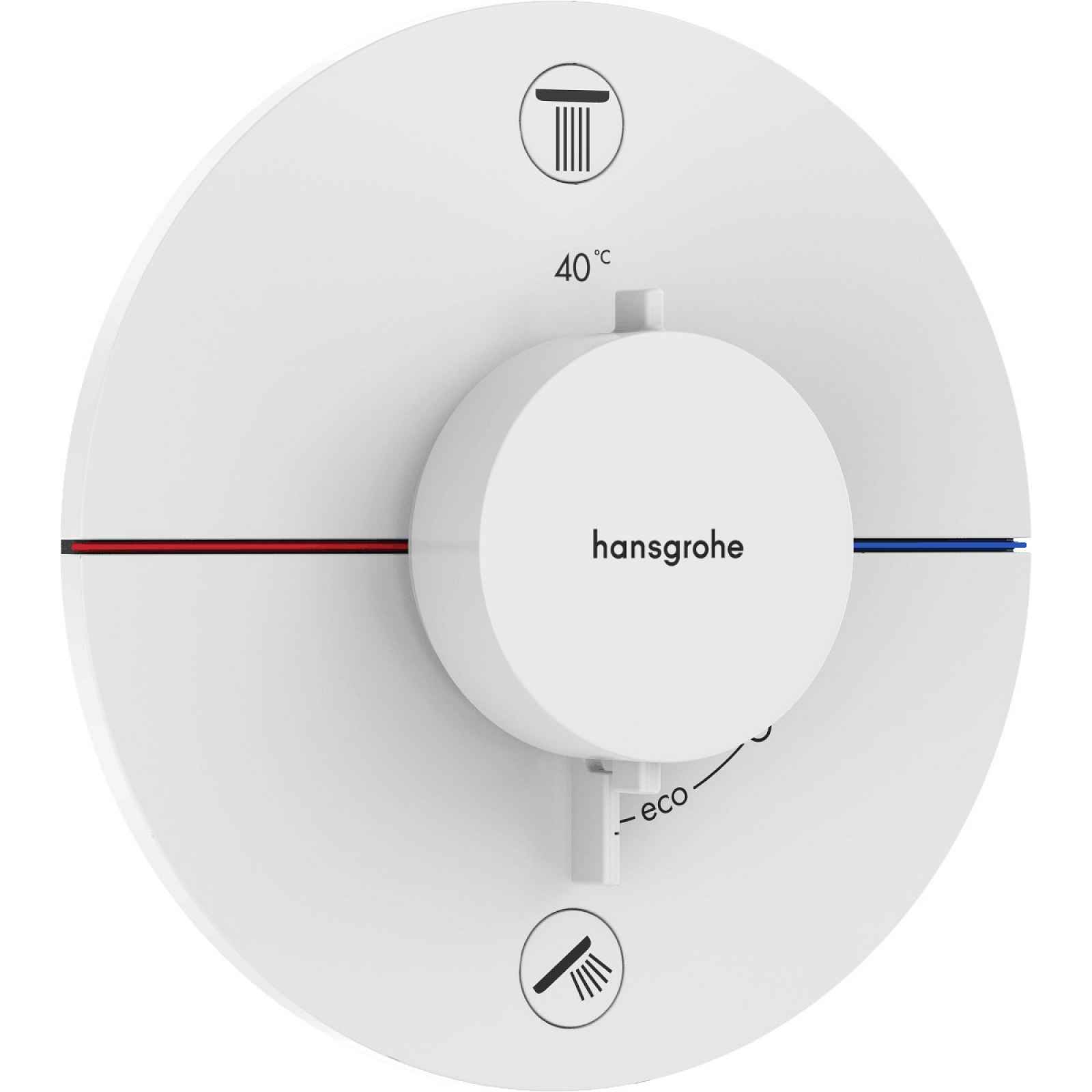 Vanová baterie Hansgrohe ShowerSelect Comfort S bez podomítkového tělesa matná bílá 15554700