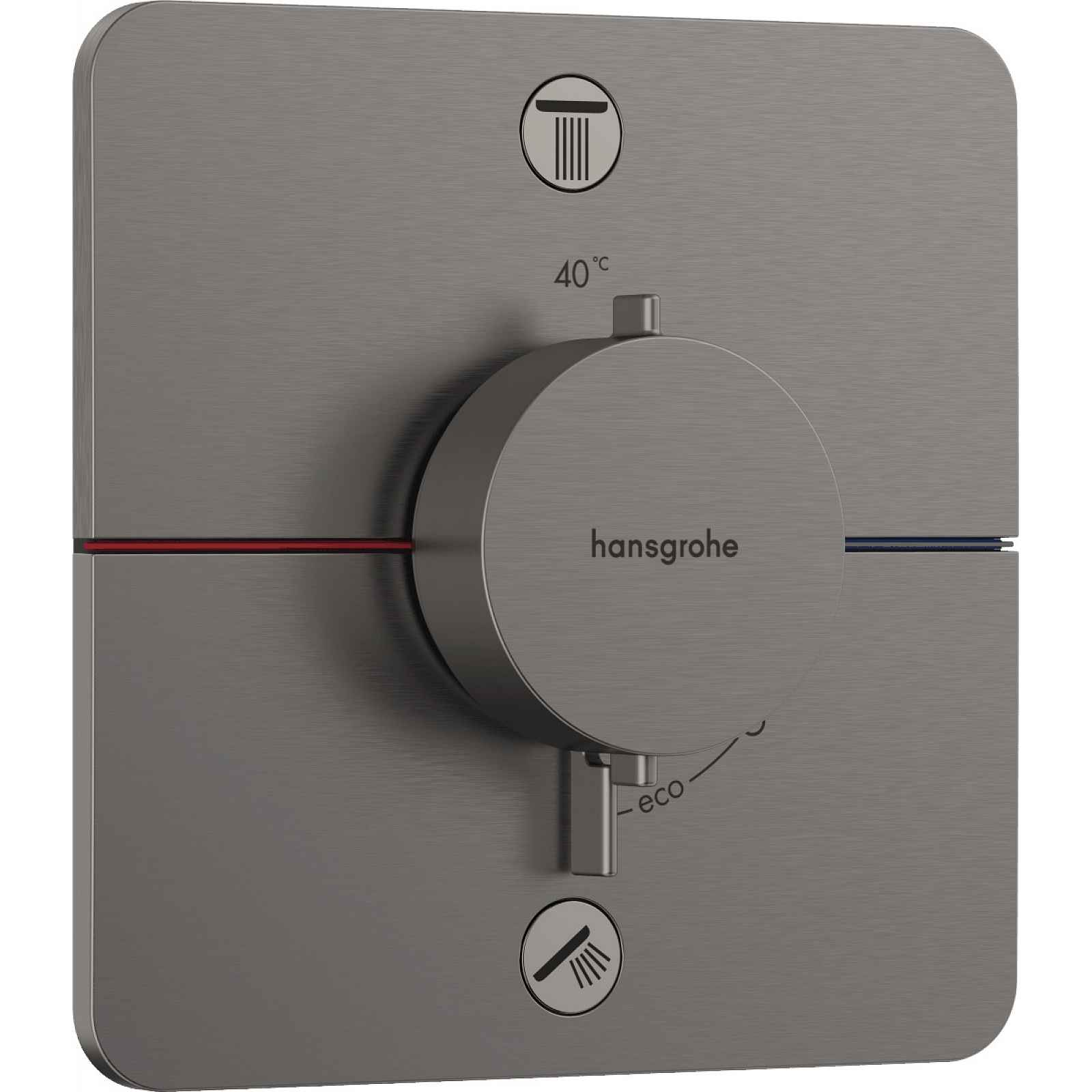 Vanová baterie Hansgrohe ShowerSelect Comfort Q bez podomítkového tělesa kartáčovaný černý chrom 15583340