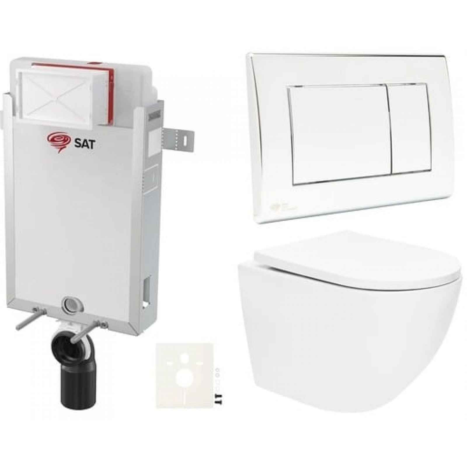 Závěsný wc set k zazdění SAT SIKOSZTOR6721