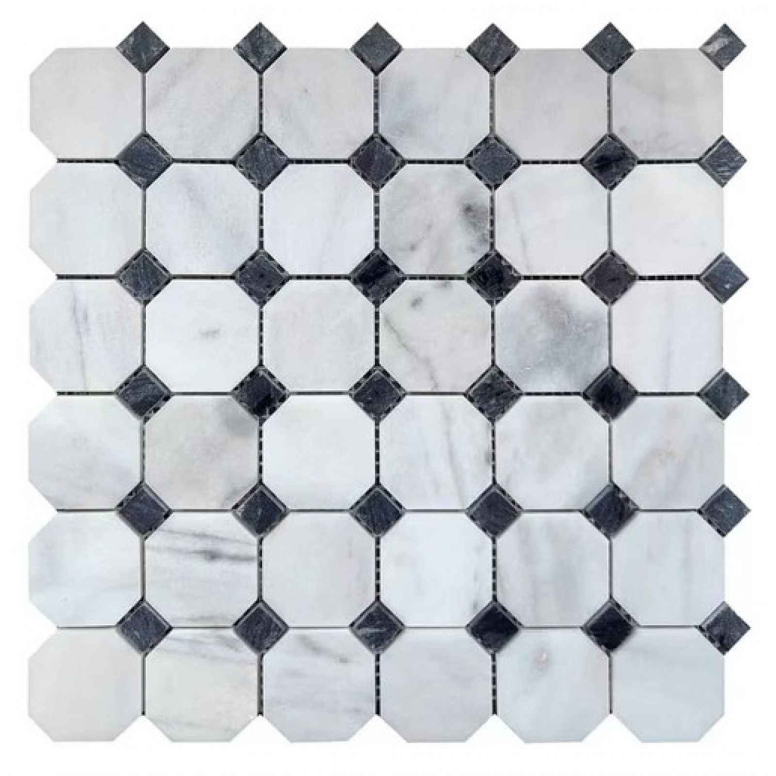 Kamenná mozaika Premium Mosaic Stone calacatta 30x30 cm leštěná STMOSOCTACA (bal.1,000 m2)