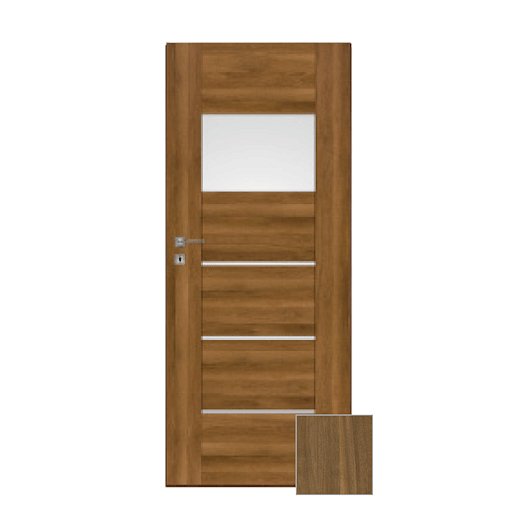 Interiérové dveře Naturel Aura levé 60 cm ořech karamelový AURA1OK60L