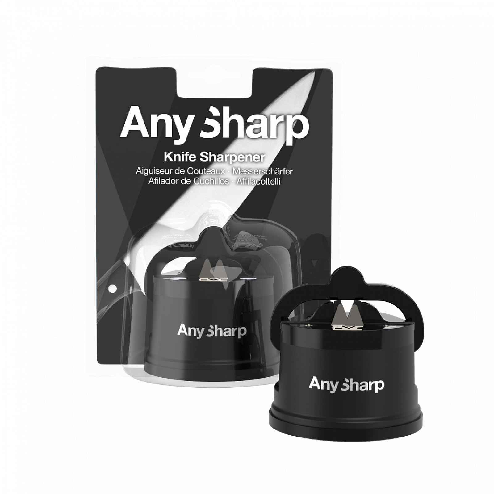 AnySharp Brousek na nože Premium s plastovým tělem v blistru, černá ANYSHARPBLACK