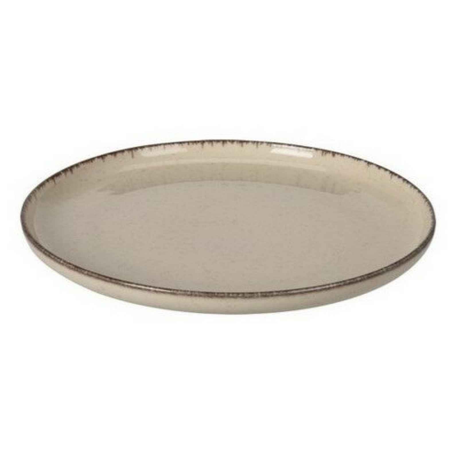 EH Porcelánový mělký talíř Beige, 24 cm