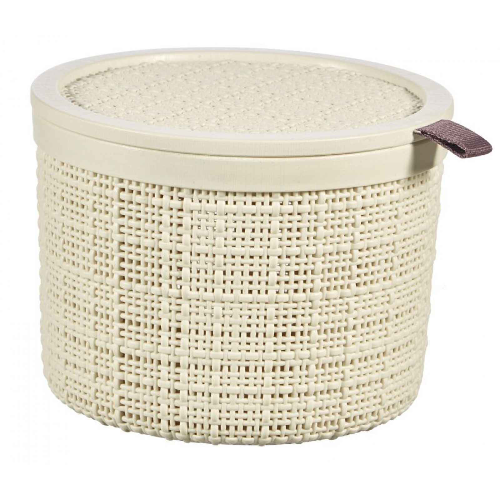 Curver Kulatý úložný box Jute, 2 L, béžový