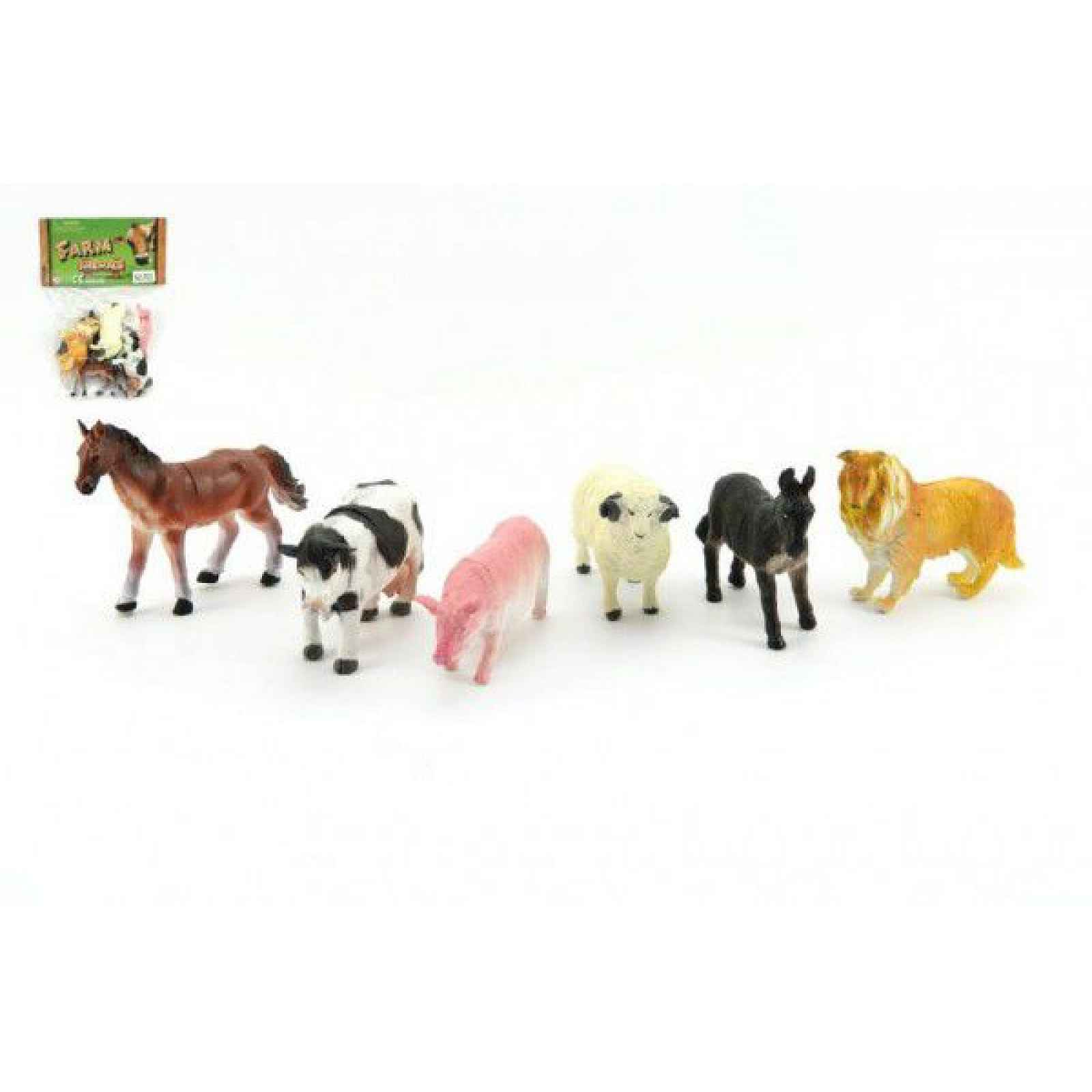 Teddies 58199 Zvířátka domací farma plast 9cm