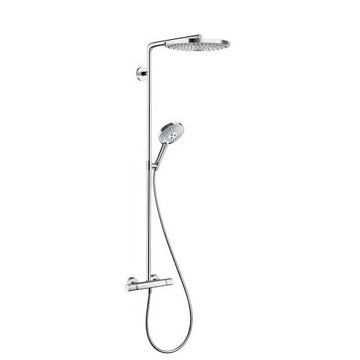 Sprchový systém Hansgrohe Raindance Select S na stěnu s termostatickou baterií bílá/chrom 27133400