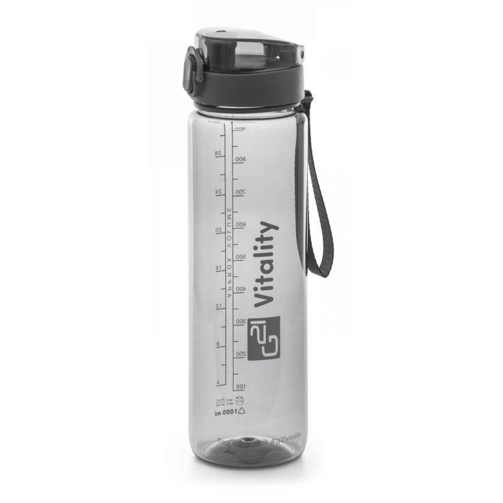 G21 59924 Láhev na pití, 1000 ml, šedá