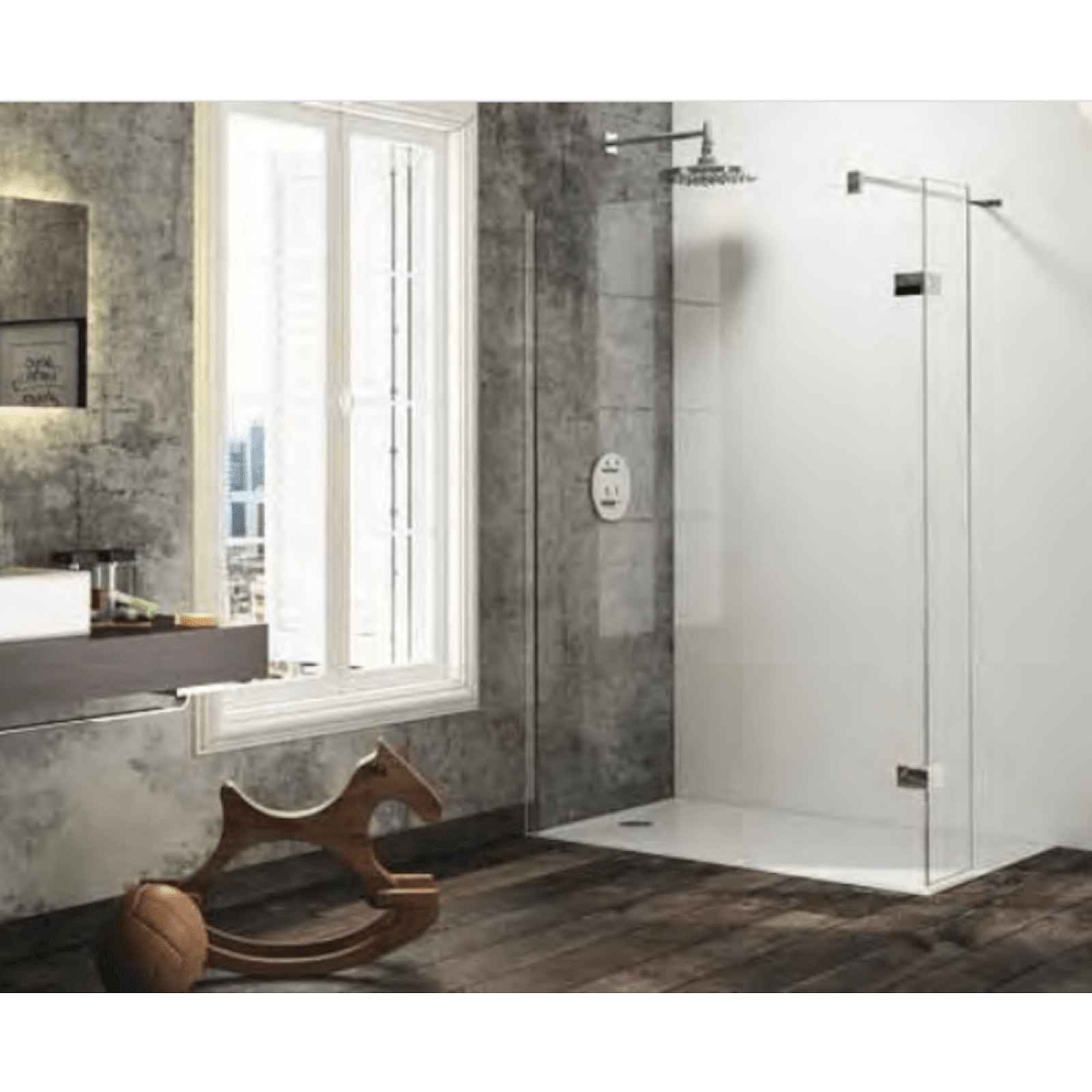 Sprchová zástěna walk-in 80x200 cm levá Huppe Solva pure chrom lesklý ST3601.092.322