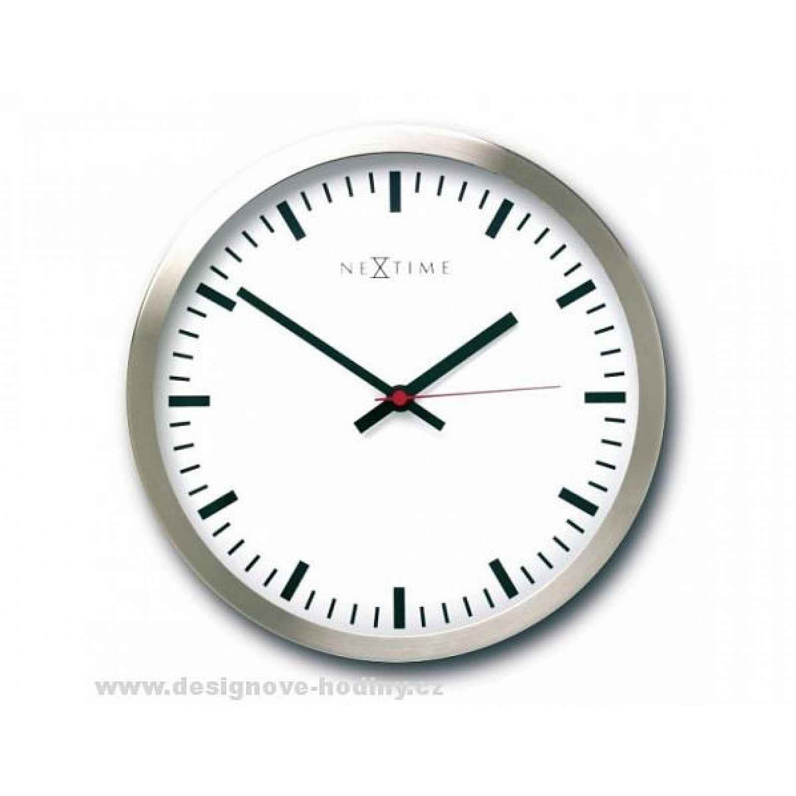 Designové nástěnné hodiny 2520 Nextime Stripe white 26cm