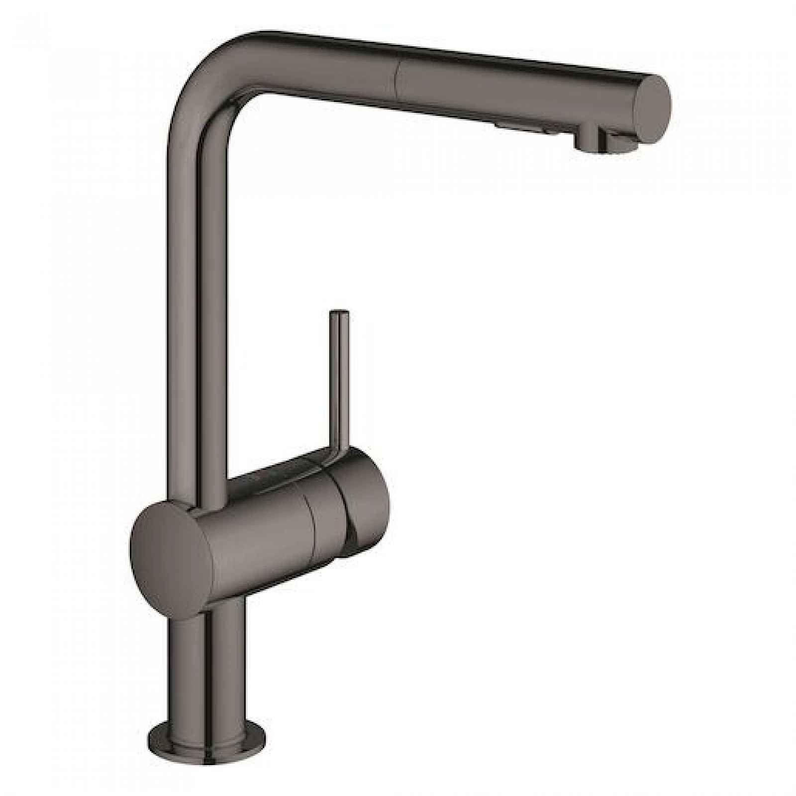 Dřezová baterie Grohe Minta s vytahovací sprškou, 2 proudy Hard Graphite 30274A00