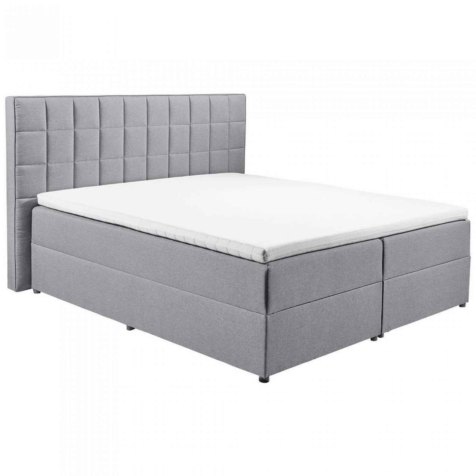 Boxspring postel Alaska Šedá 180x200 Cm