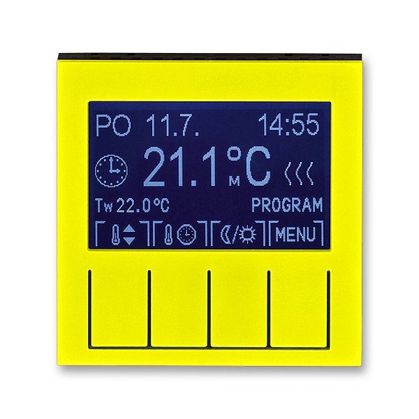 Termostat uni programovatelný Levit,žlutá/kouřová černá