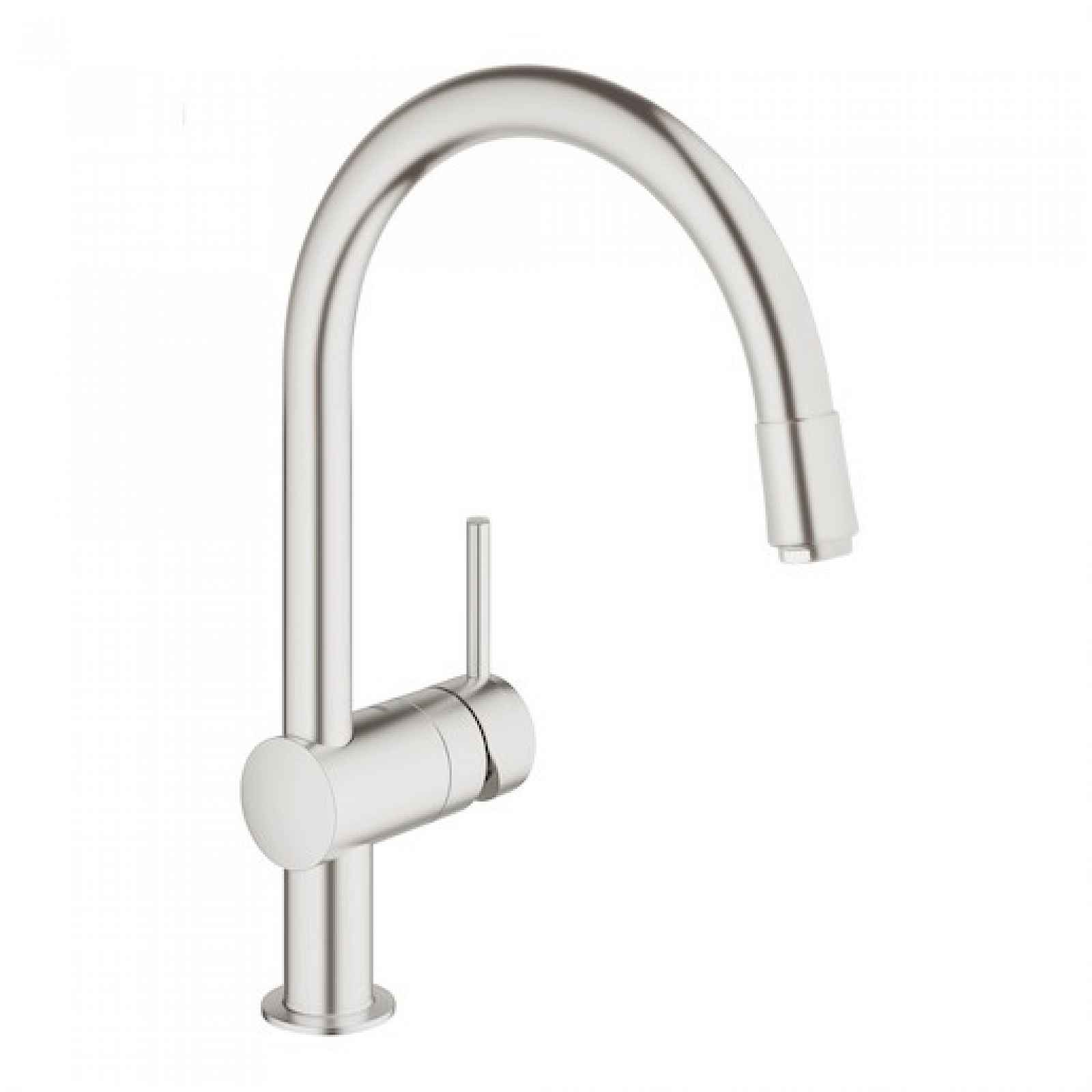 Dřezová baterie Grohe Minta s vytahovací sprškou supersteel 32918DC0