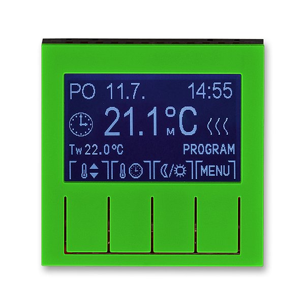 Termostat uni  programovatelný Levit zelená/kouřová černá