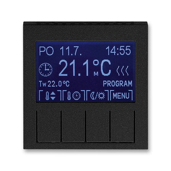 Termostat uni programovatelný Levit onyx/kouřová černá