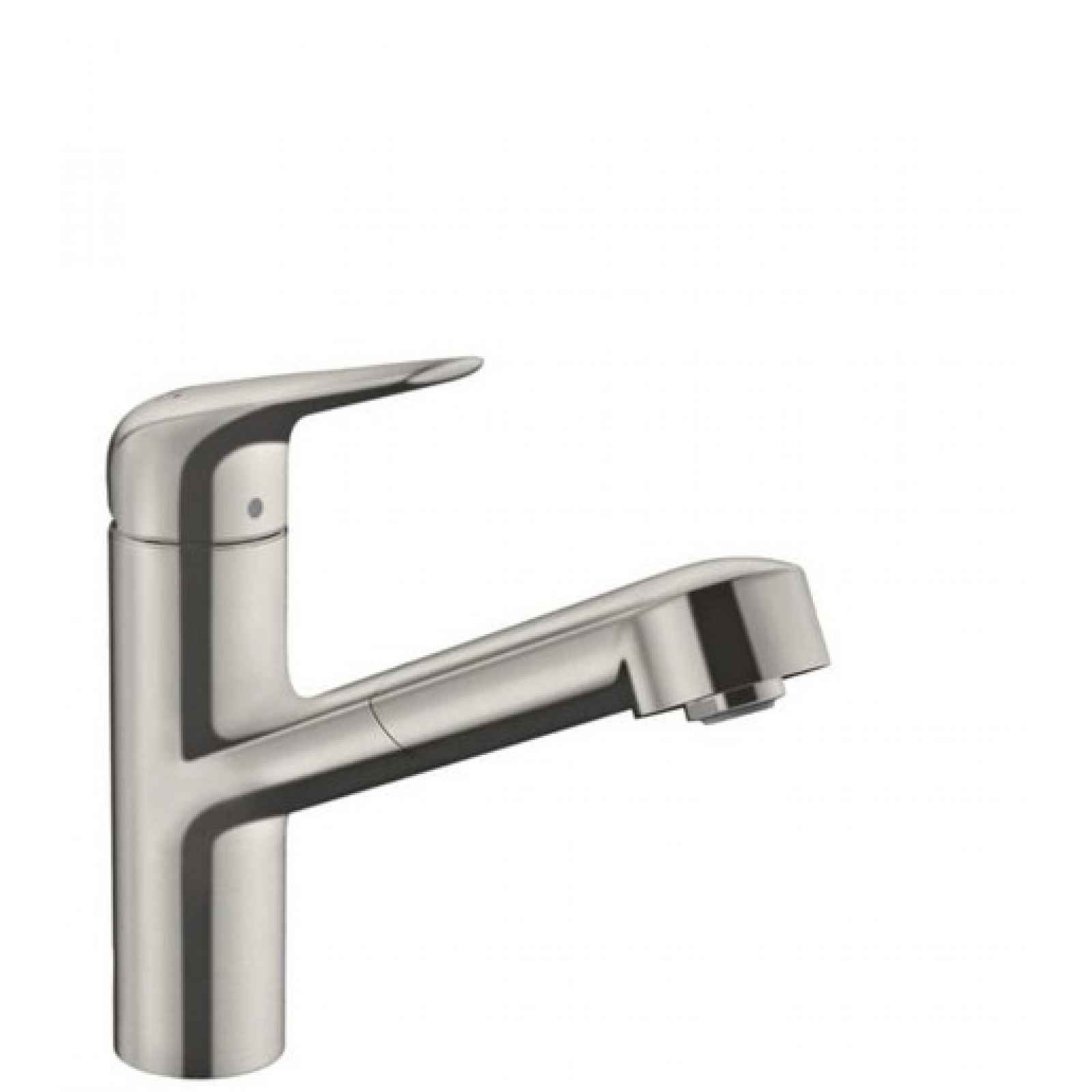 Dřezová baterie Hansgrohe Focus s vytahovací sprškou vzhled nerezu 71829800