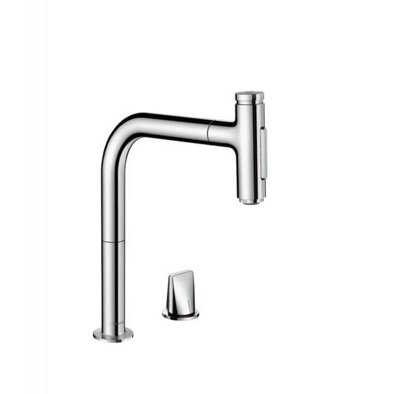 Dřezová baterie Hansgrohe Metris Select M71 s vytahovací sprškou chrom 73818000