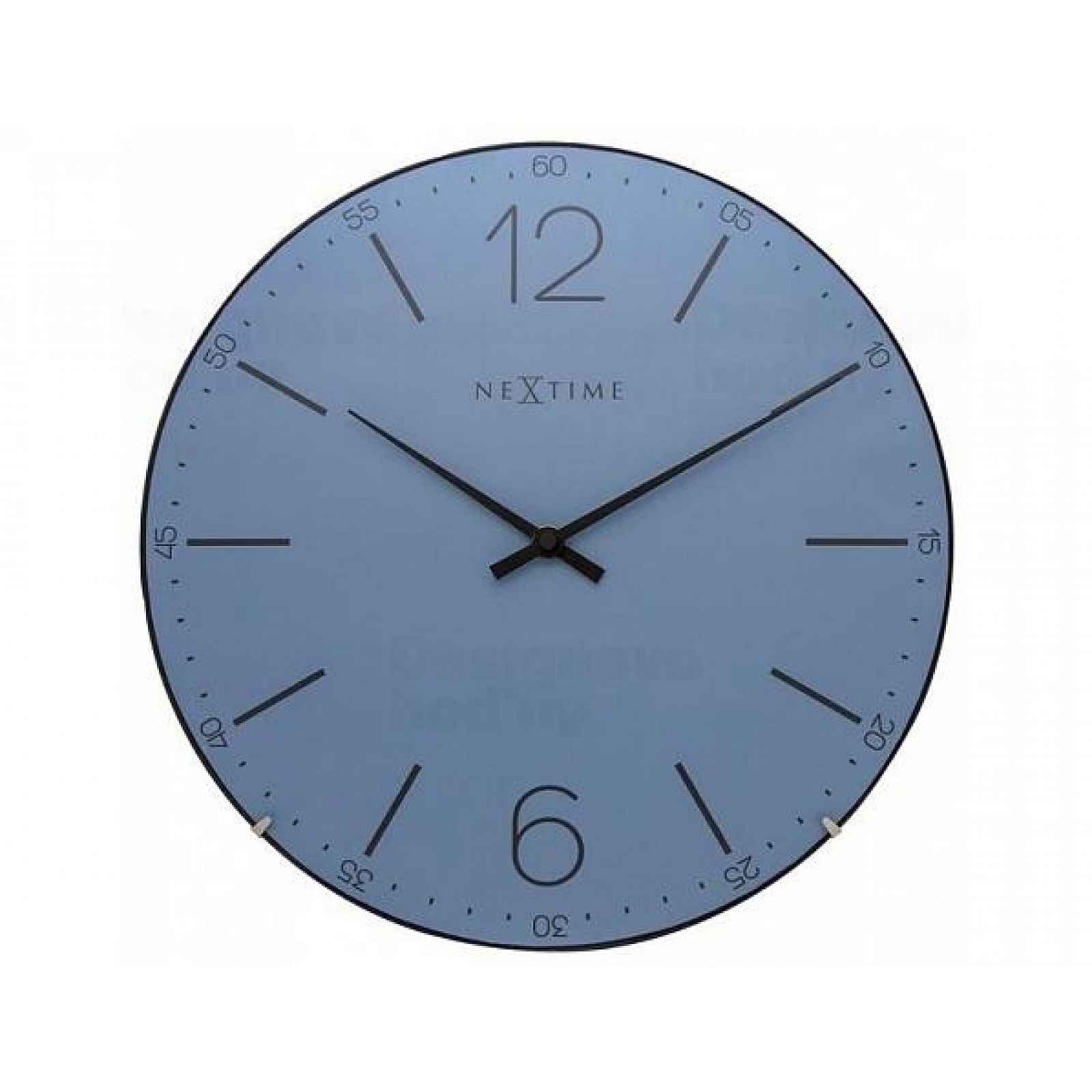 Designové nástěnné hodiny 3159bl Nextime Index Dome 35cm