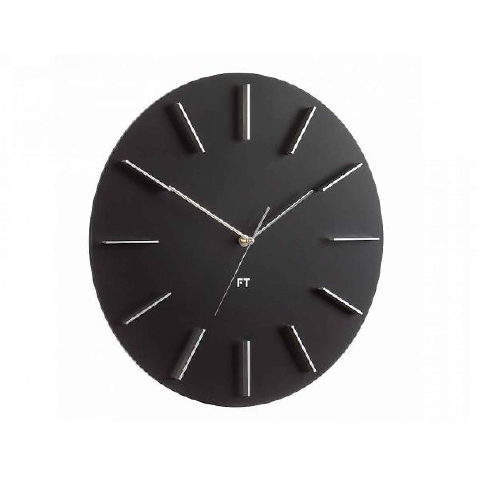 Designové nástěnné hodiny Future Time FT2010BK Round black 40cm