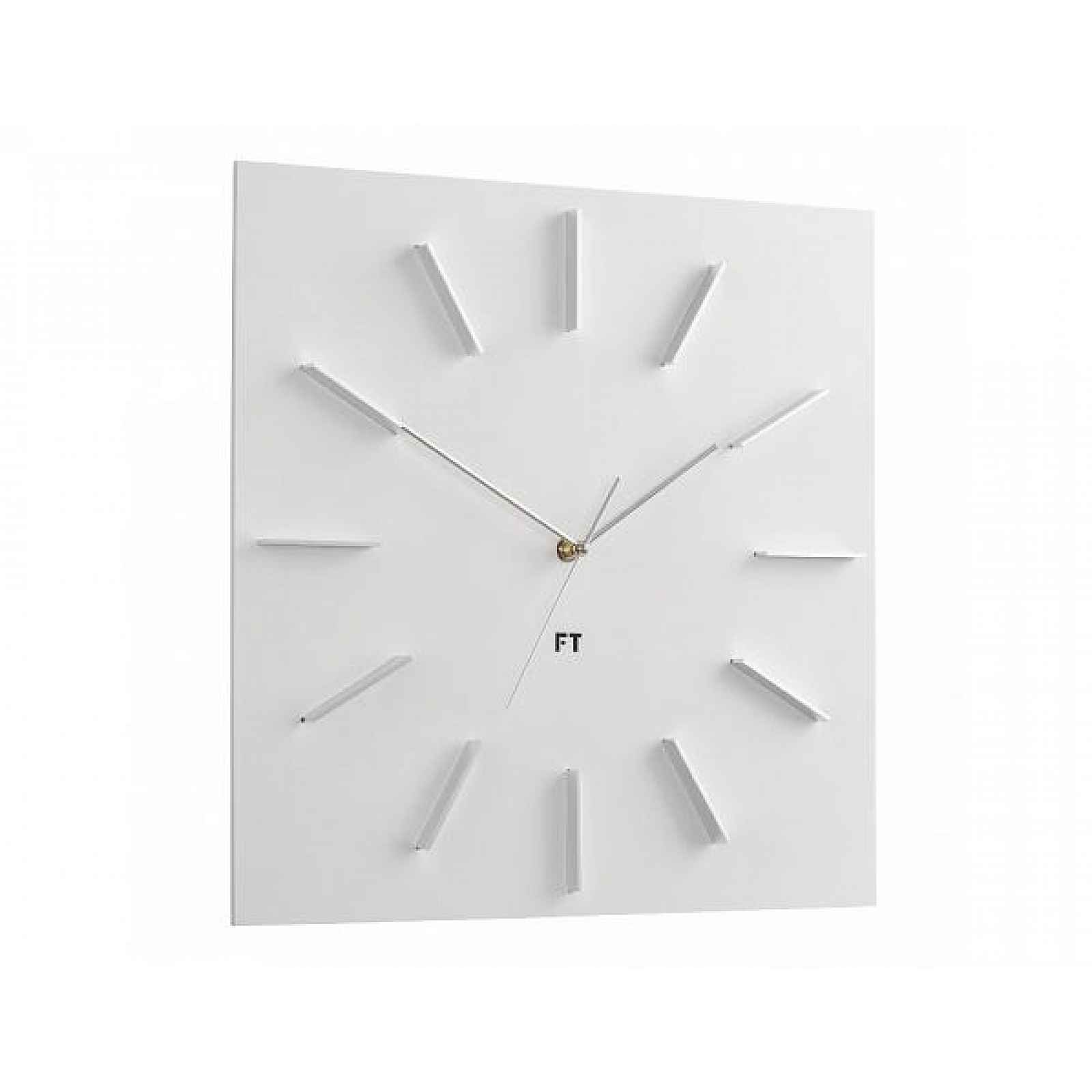 Designové nástěnné hodiny Future Time FT1010WH Square white 40cm