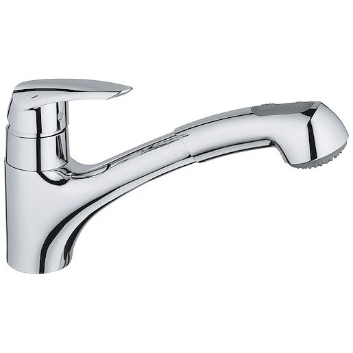 Dřezová baterie Grohe Eurodisc s vytahovací sprškou chrom 32257001