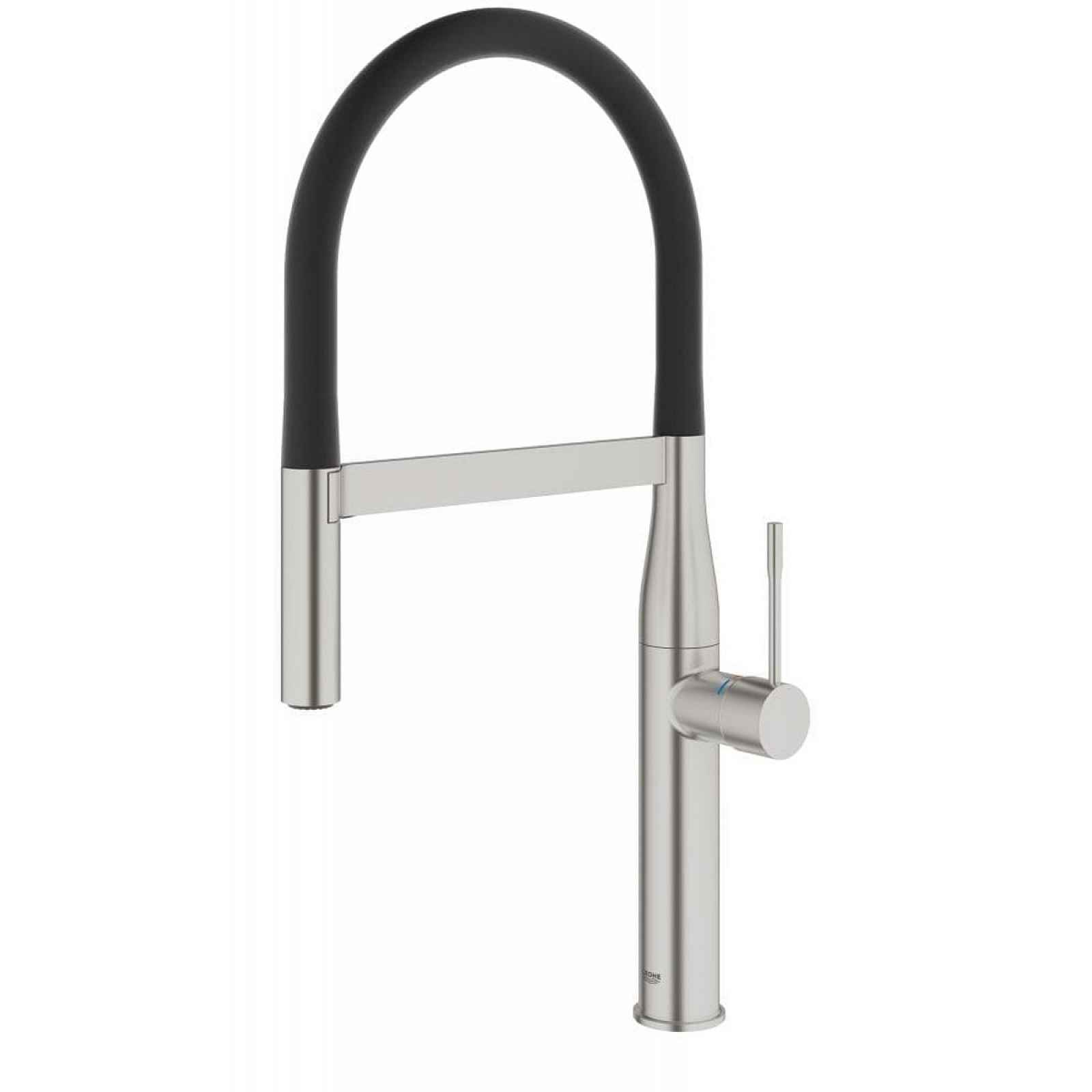 Dřezová baterie Grohe Essence New s vytahovací sprškou supersteel 30294DC0