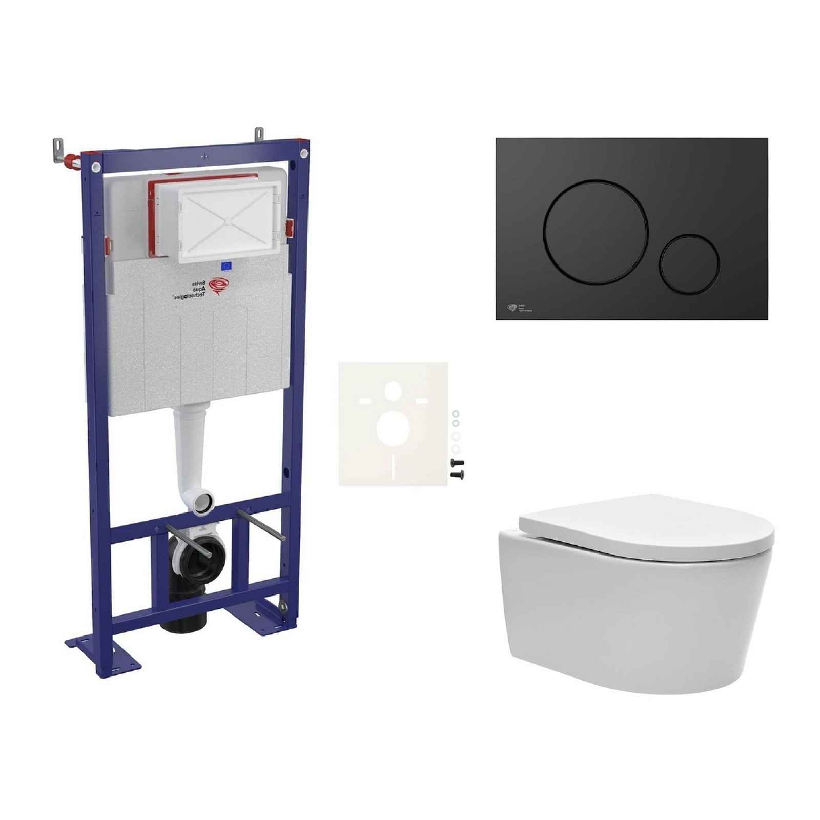 Závěsný wc set do lehkých stěn / předstěnová SAT Brevis SIKOSSBR68K