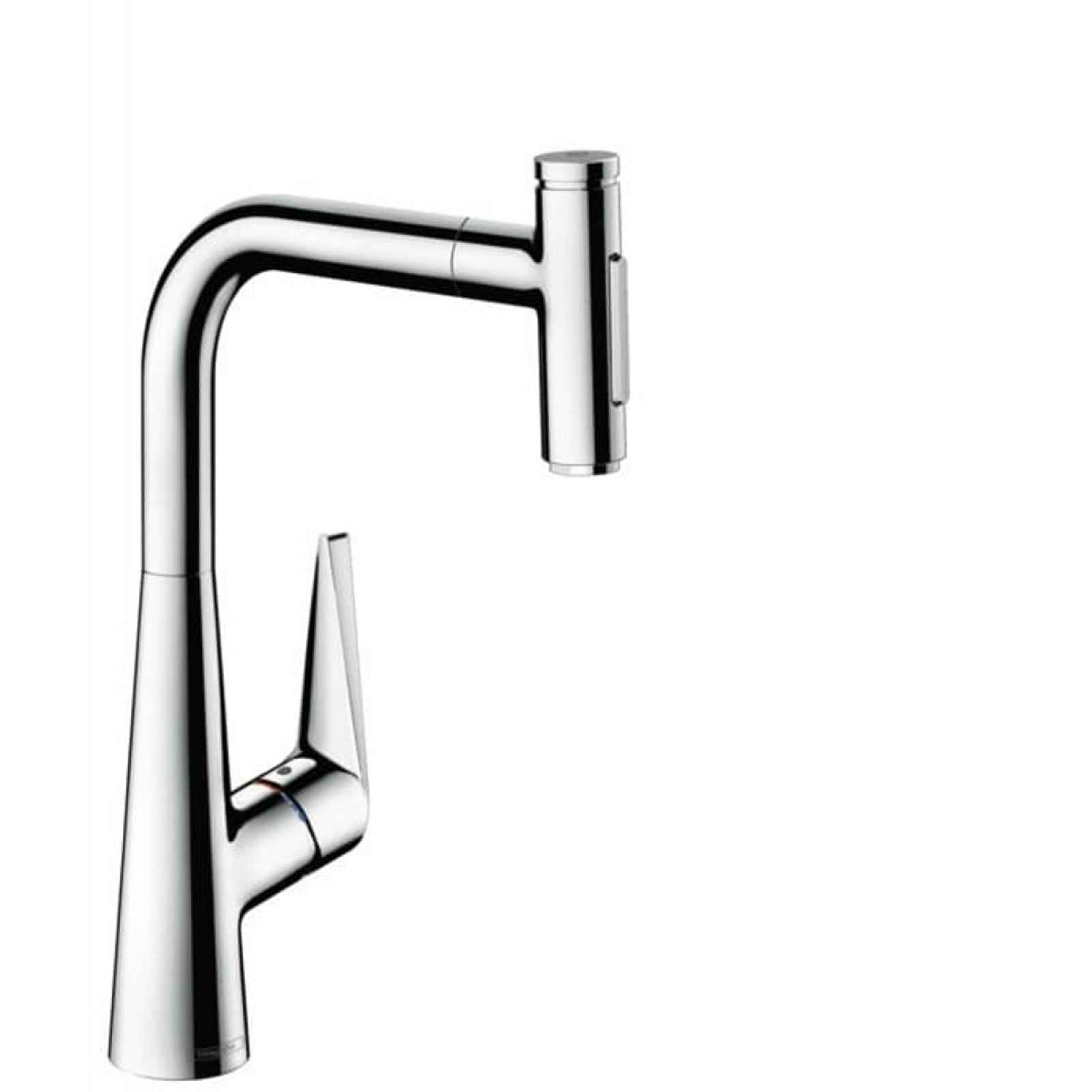 Dřezová baterie Hansgrohe Talis s vytahovací sprškou, 2 proudy chrom 73867000